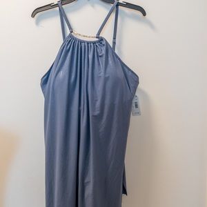 Miraclesuit Graphite Silver Jewelry Accent Swimsuit size 16 New with Crotch Tape